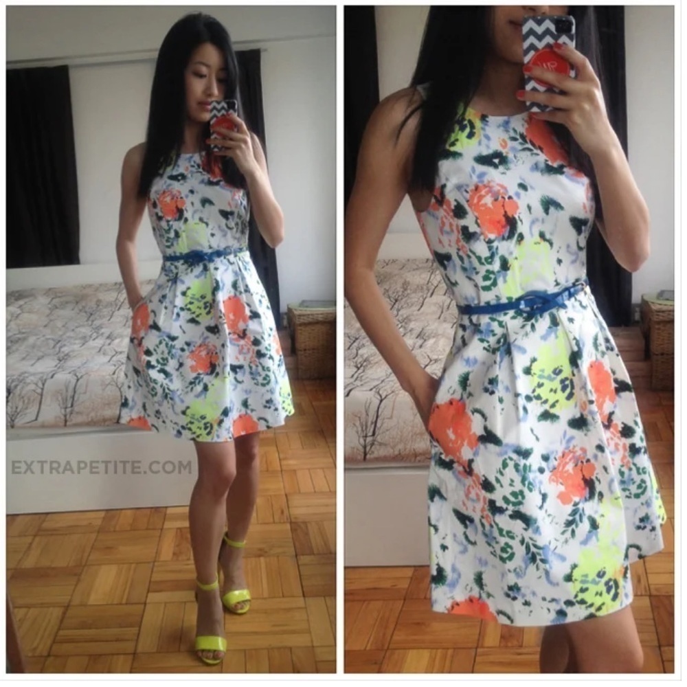 🦋 Gap White Floral Mini Dress Size 4 Casual Formal Summer Spring Easter